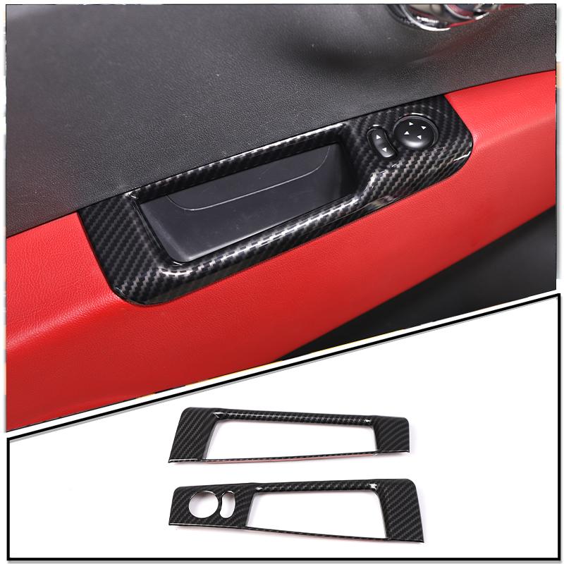 

For FIAT 500 Abarth 2008-22 Car Rearview Mirror Adjustment Switch storage box Frame Cover Trim sticker ABS interior Accessories