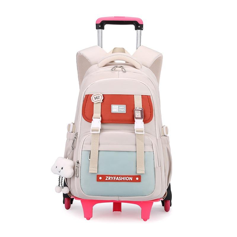 2 Wheels Travel Rolling Luggage Bag School Trolley Backpack For Boys Kid 'S Travel Backpack On Wheels School Backpacks Child