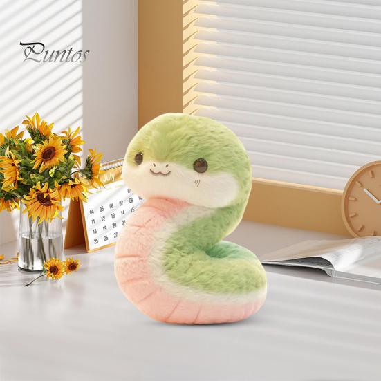 Snake Plush Toy Stuffed Animal Doll Cute Little Snake Rag Doll 25 Cm Soft Cuddly Zodiac Snake Theme Gift for Kids Adults Birthday