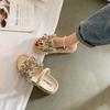Niche sandals women's summer flat bottom new fashion thick bottom two wear sandals