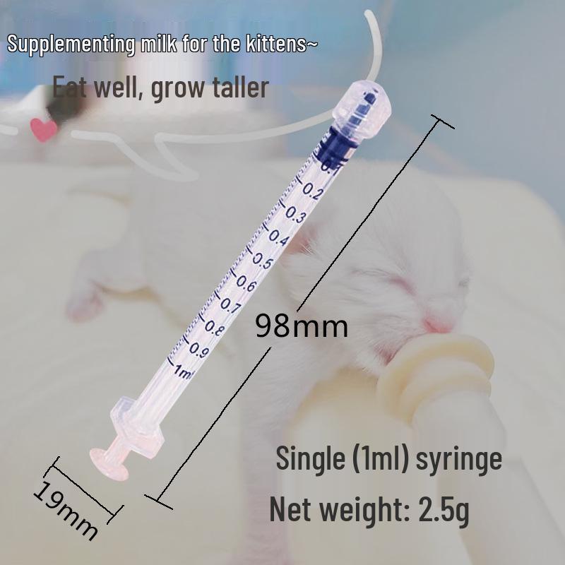 Pet Feeding Syringe & Nipple Bottle for Kittens and Puppies