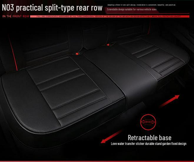 Universal All-Season Leather Car Seat Cushion and Cover