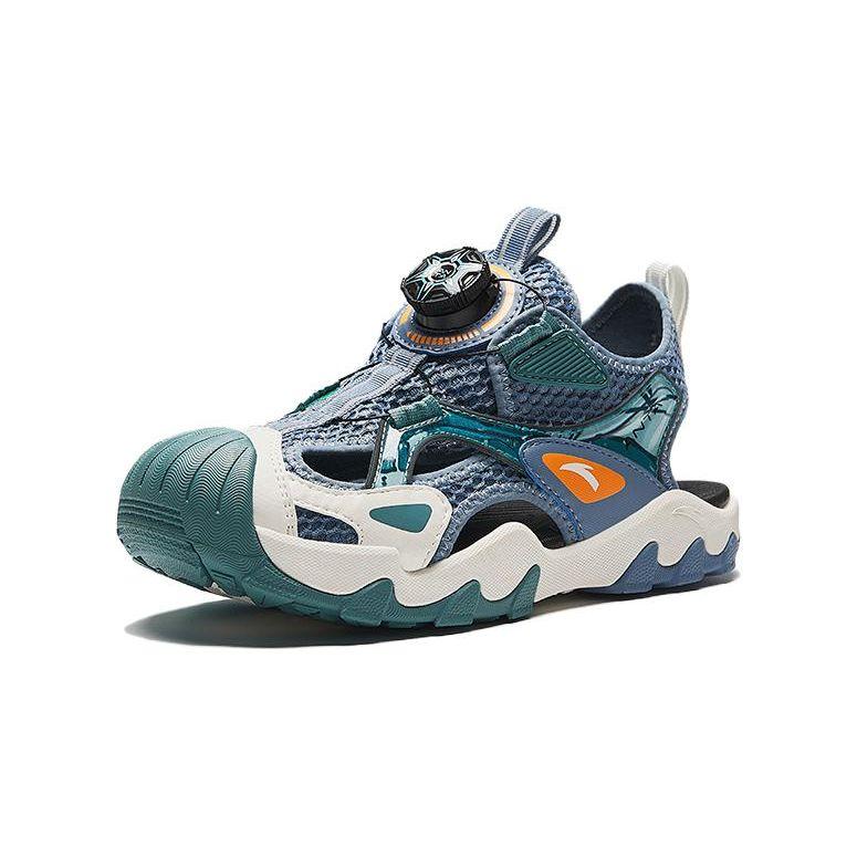 Anta Comfortable Versatile Rebound Breathable Kids Sandals Kids Sandals Blue Green White A312426909-1