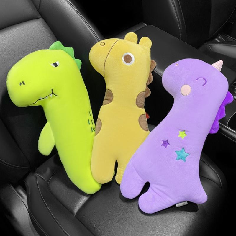 

Динозавр Жираф Єдиноріг Наплічний щиток Інтер єр автомобіля Милий універсальний мультиплікаційний плюшевий унісекс Автомобільний ремінь безпеки Наплічний чохол Декорація 30*49cm зелений