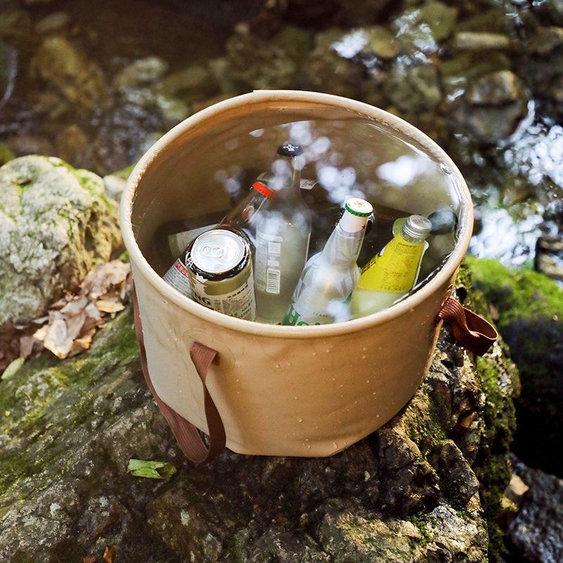 Portable Multifunctional Folding Bucket for Camping, Fishing, Picnics, and More