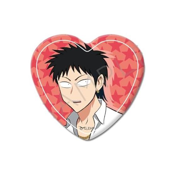 Anime  Everyday Host  D [Senichi] Heart-Shaped Can Badge (Note. 52mm x 57mm, Tin)