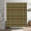 Schwarz Gold Duschvorhang Modernes Streifen Design Für Badezimmer Dekor 72 X 84, Luxuriöses Goldenes Wasserabweisendes Wasserdichtes Stoff Dusch