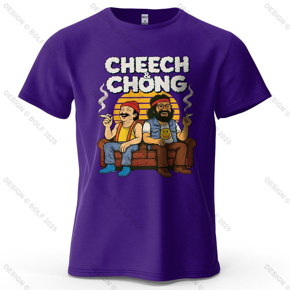 

Чоловіча футболка з мультяшним принтом CHEECH & CHONG 100% бавовна Оверсайз Ретро Смішні Графічні Футболки для Жінок Топи Футболки Вуличний одяг M