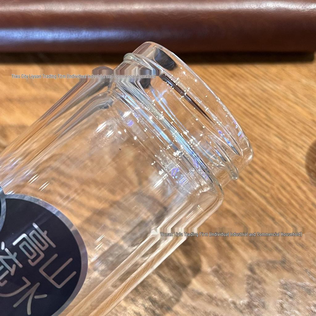 Huaxiang 388 High Mountain Double-Walled Borosilicate Crystal Glass Cup - Men's Business Office Gift.