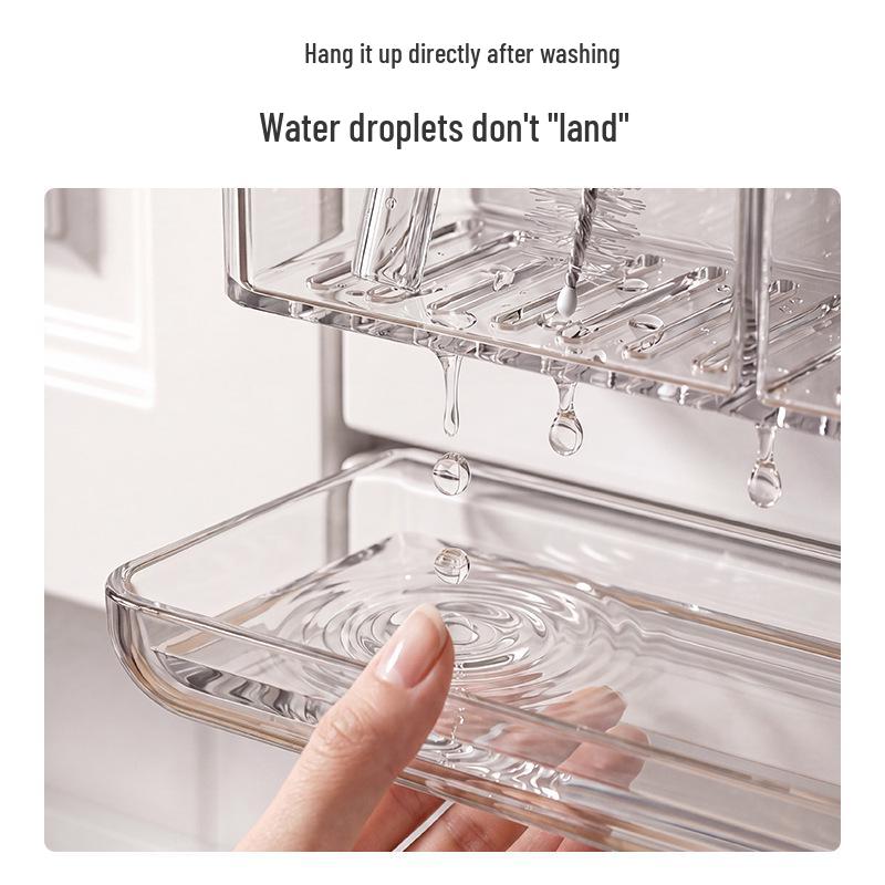 Transparent Wall-Mounted Holder: Organizer for Straws, Chopsticks, Pens, Remote Controls, and More