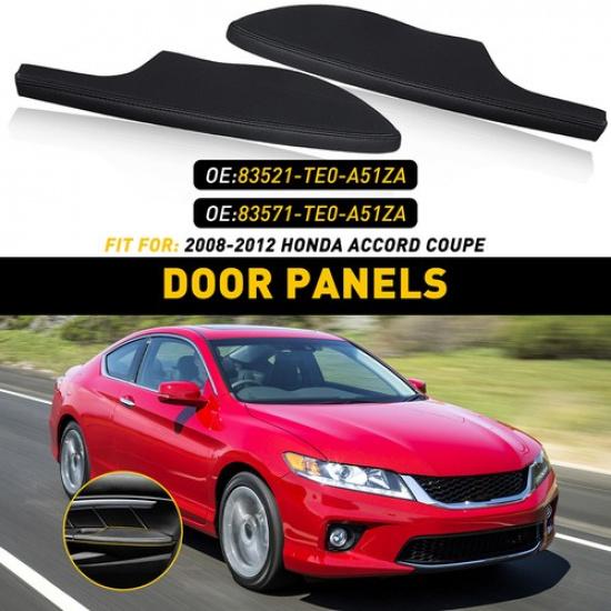 

For Honda Accord Coupe 2008-2012 Panel Door Armrest Black Leather +Back Base L&R