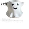 Halloween Style Green Plant Pot Ghost Flowerpot, Waterproof Resin Vase, Spooky Cute Planter Desktop Ornament, for Plants Holiday Decoration