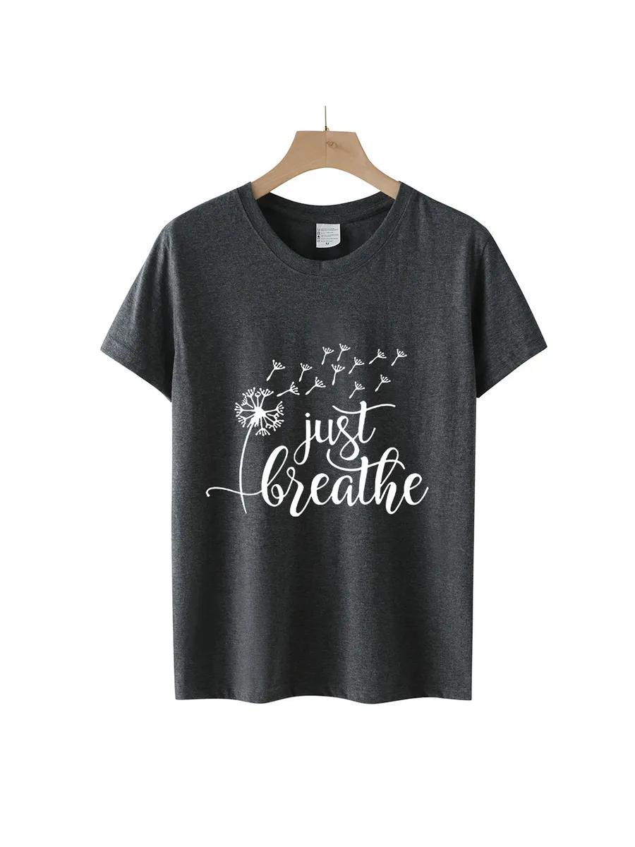 Cotton Fabric Basic Printed T-shirt S