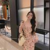 2024 Spring/Summer French Floral Sleeveless Maxi Dress – Slim Waist, Sweet & Elegant