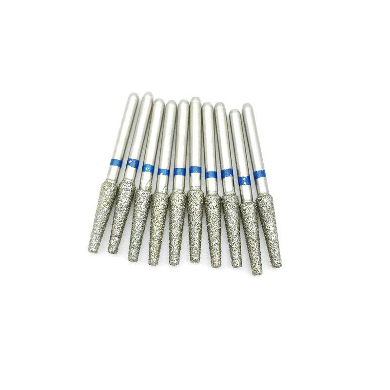 Fraises dentaires diamant FG à grande vitesse, pour polissage, outil de lissage, produit, matériel de dentisterie, 10 pièces, TF-14