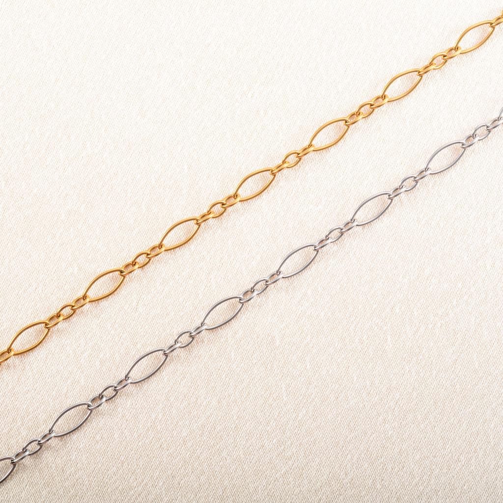 3.5mm Wide 316L Stainless Steel Necklace for Women Men Oval O Figaro Chain On Neck Jewelry Accessories Ladies Choker DIY Gift