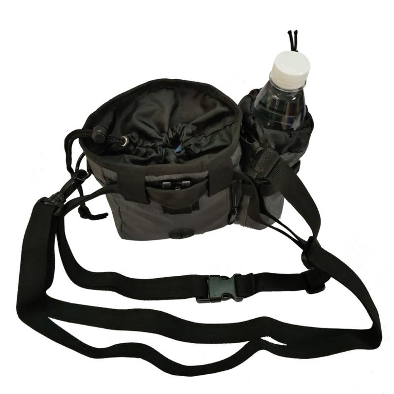 Waterproof Dog Training Waist Pack Portable Pet Treat Pouch Adjustable Belt Waste Bag Dispenser Polyester Texture