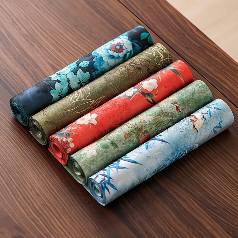 Vintage Zen Table Runner Double Sided Waterproof Tea Ceremony Table Runner Handmade Chinese Style Long Tablecloth