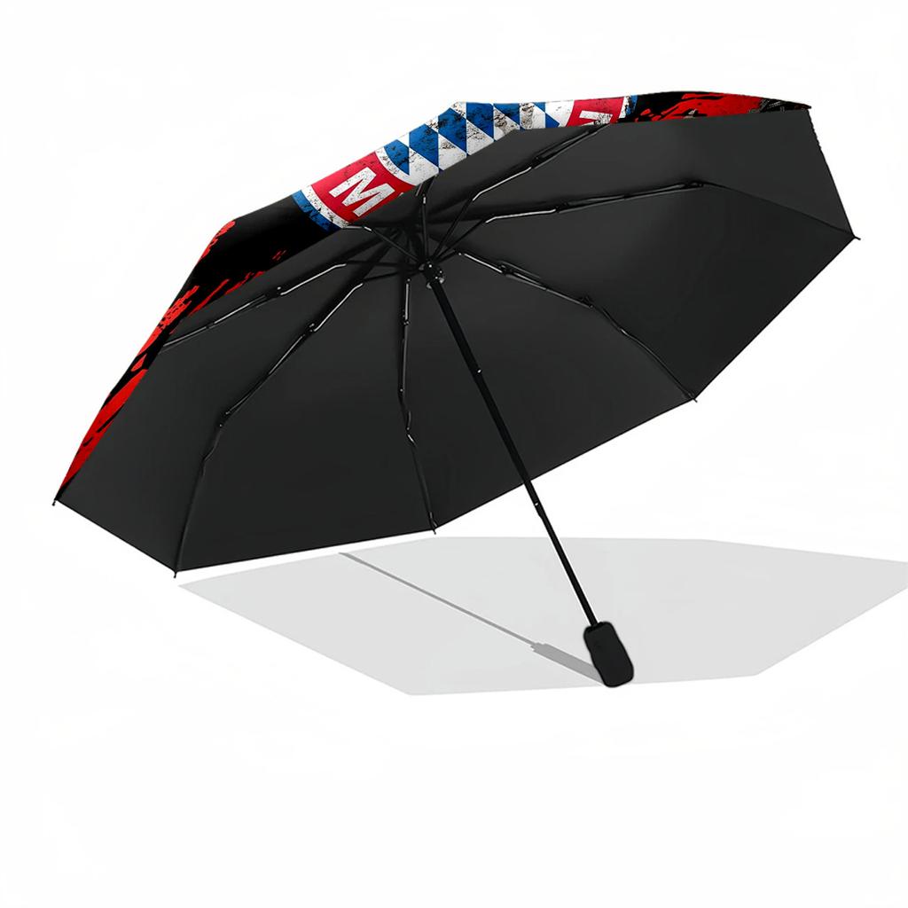 Fc Bayern München Customized Name Umbrella Portable Automatic Umbrella Compact 8-Rib Lightweight Foldable Design Travel Essential Outdoor Accessory