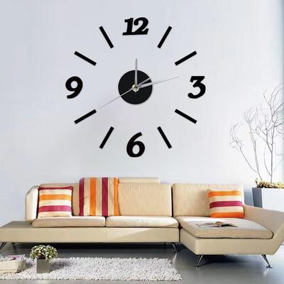 Stereo Butterfly Art Wall Clock Quartz Watch DIY Digital Mirror Wall Sticker Clocks Mute Horloge Cafe Living Room Home Decor