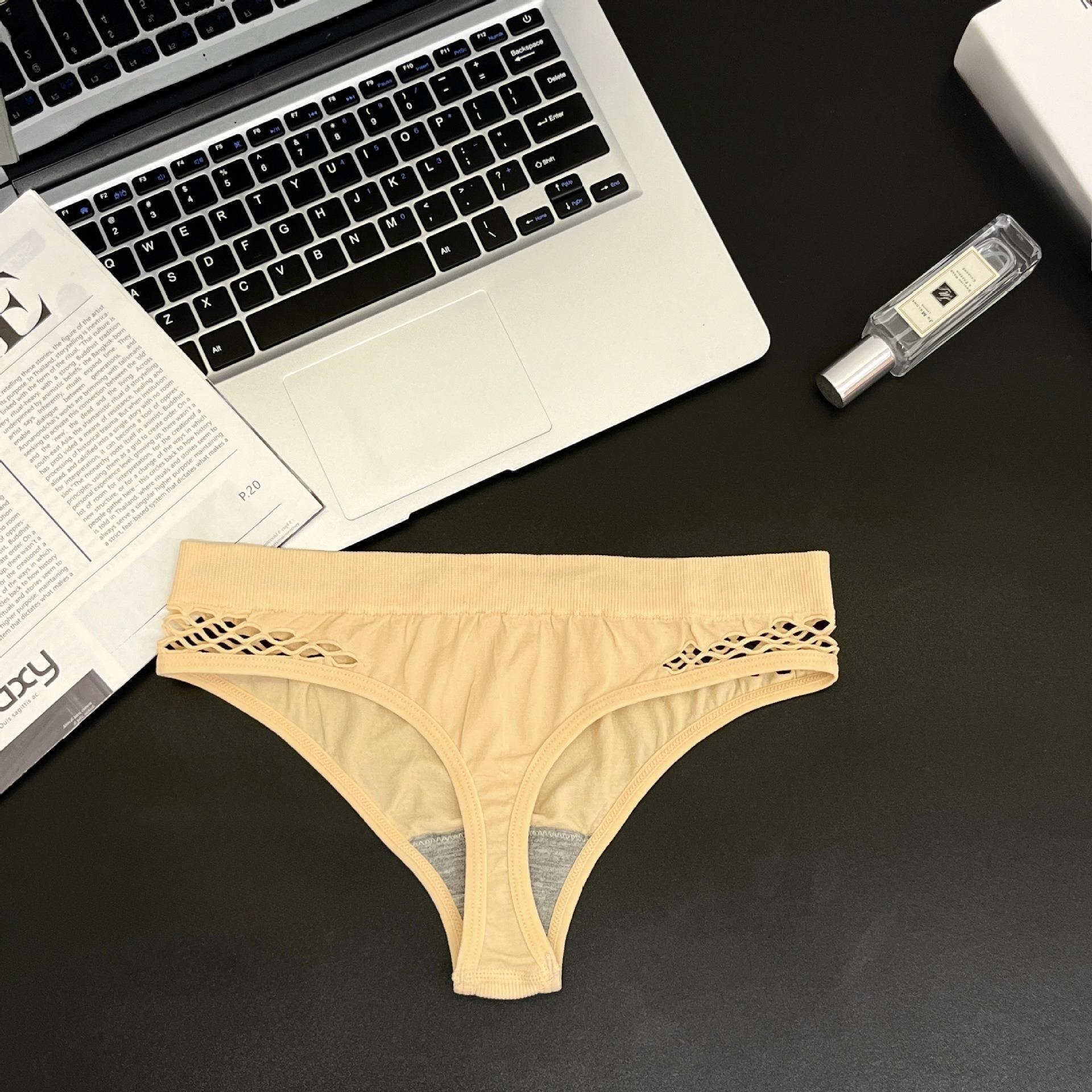 

Женское весенне-летнее сексуальное спортивное Т-образное нижнее белье из эластичной сетки с высокой посадкой XL телесный