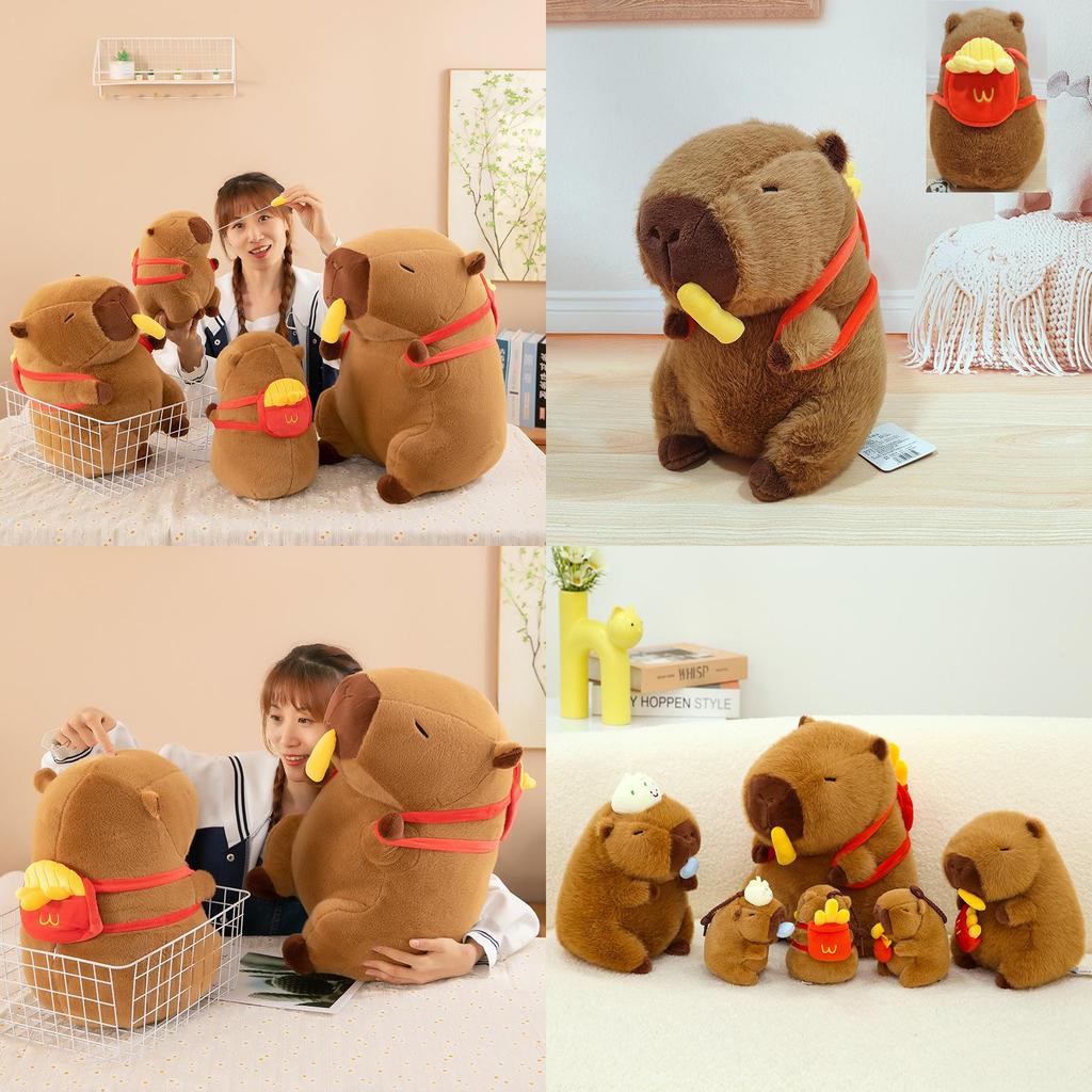 Adorable Capybara Plush Toy Chef Pillow Cute Party Decoration Gift For Kids