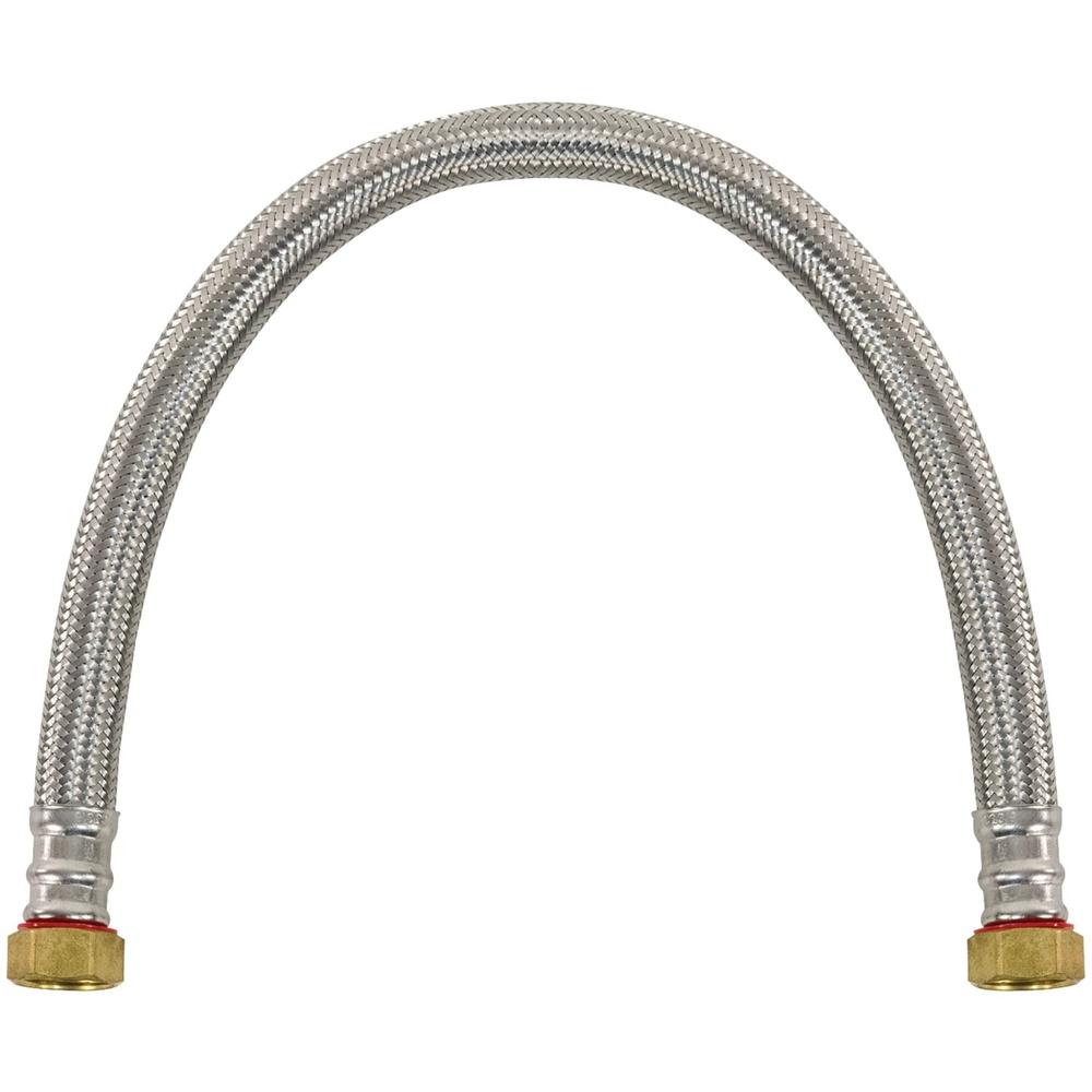 

Армированный нержавеющей сталью соединитель для водонагревателя 24 дюйма Прочный концы 3/4 FIP с шайбами Гибкий шланг Домашняя установка United States