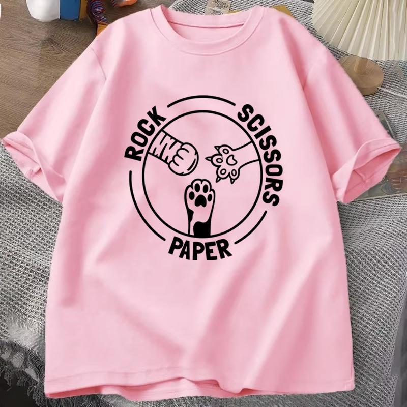 Cute Cat Paw Print Short Sleeve Tshirt Cat Lover Gift Vintage Casual Tee Cat Dad Gift Casual Graphic Tshirt Crewneck Tops