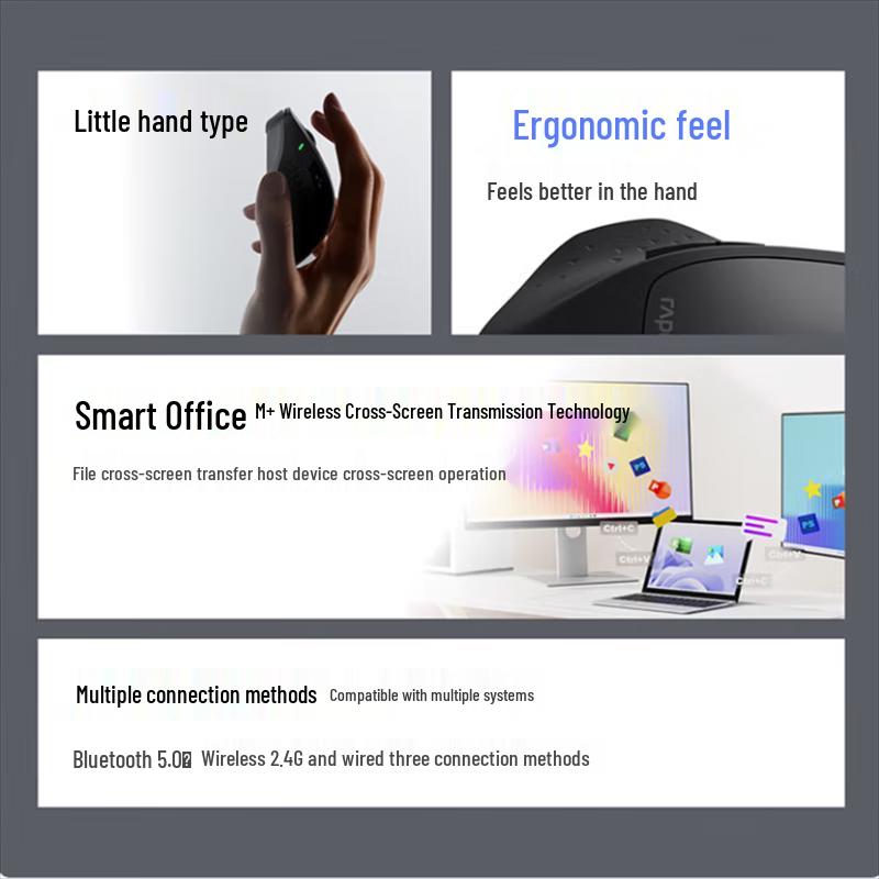 Rapoo MT550 Multi-mode Ergonomic Office Mouse
