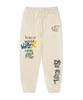 WACKY WILLY Spray Graphic Sweatpants Cream