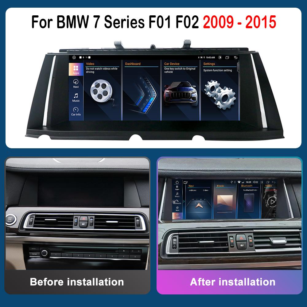 10.25 inch Android Car Radio Multimedia Player HD Touch Screen for BMW 7 Series F01 F02 2009 - 2015 CIC NBT System DSP Stereo