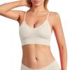 Women's Y Back Sports Bra - Padded Low Impact Spaghetti Thin Strap Workout Yoga Top