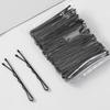 Unsichtbare U-förmige Haarnadeln für Damen Schwarze Haarspangen Wellige Haarspangen Einfache Haarnadeln für Mädchen Metall-Haarklammern Modische Haaraccessoires