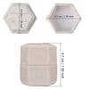 1pc-Velvet Double Ring Box Hexagon Wedding Ceremony Ring Box with Detachable Lid Box