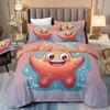 Cartoon Duvet Cover Pillowcase Bedding Set Patrick Star Adult Boy Girl Bedroom Decoration Children Single Double Large Size