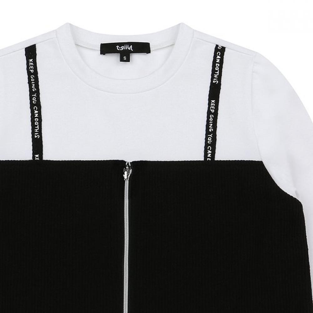 Tiffany Zip Up Bustier Tee T54uat010