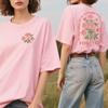 Boho Women T-Shirt Vintage Floral Tshirt Flower Graphic Cotton Tee Trendy Clothes