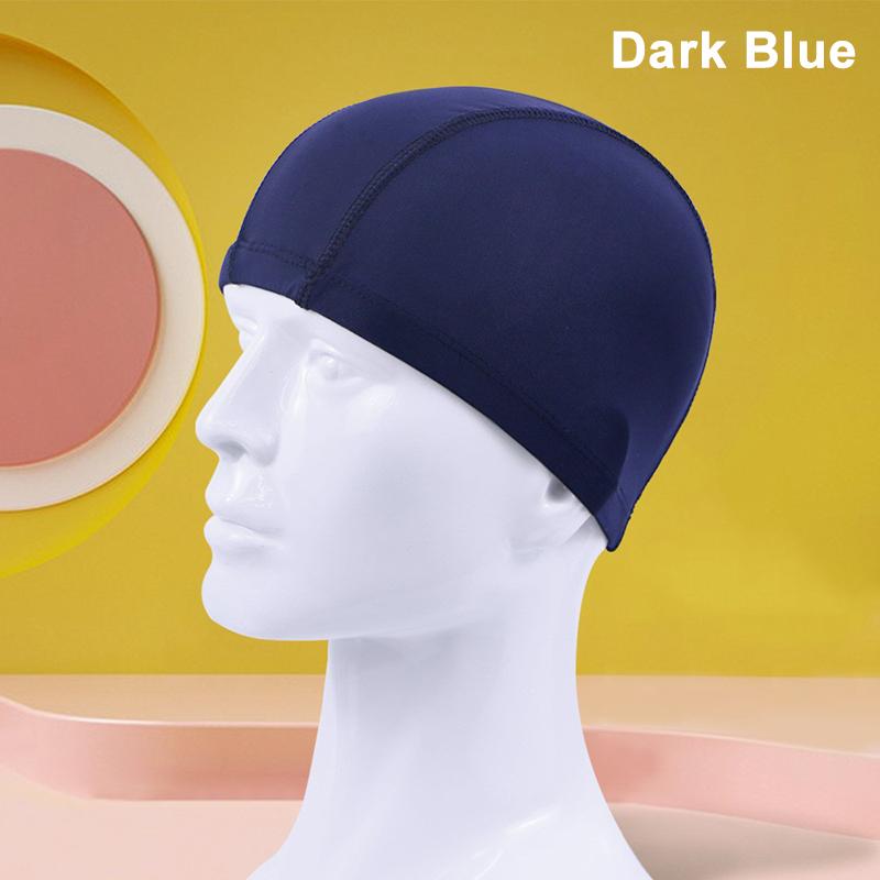 1Pcs Ultra-Thin Free Size Unisex Polyester Cloth Swimming Cap Protecting Ears Long Hair Water Sports Swimming Cap