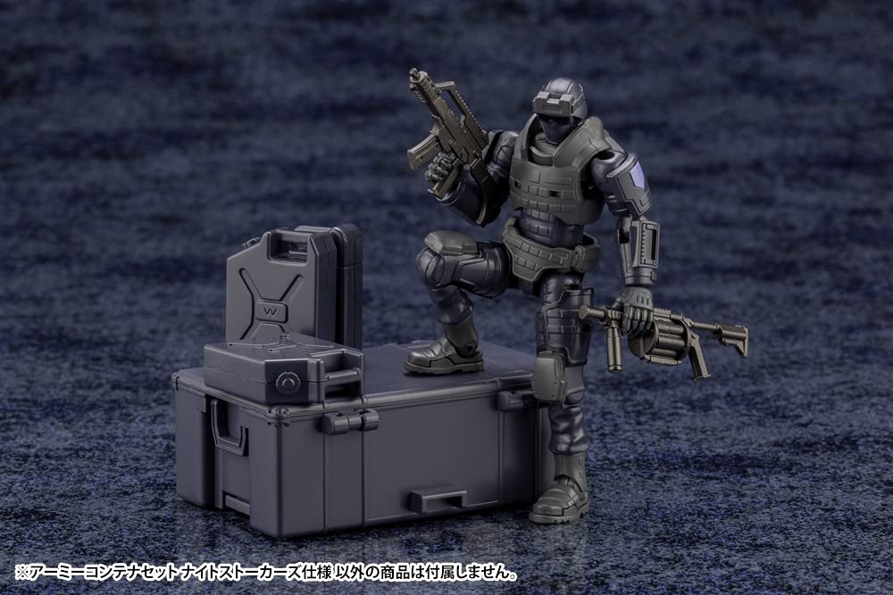 Zestaw pojemników wojskowych Hexa Gear, Wersja Night Stalkers, Szerokość całkowita: Około. 63 mm, Model Plastikowy w Skali 1/24, HG101