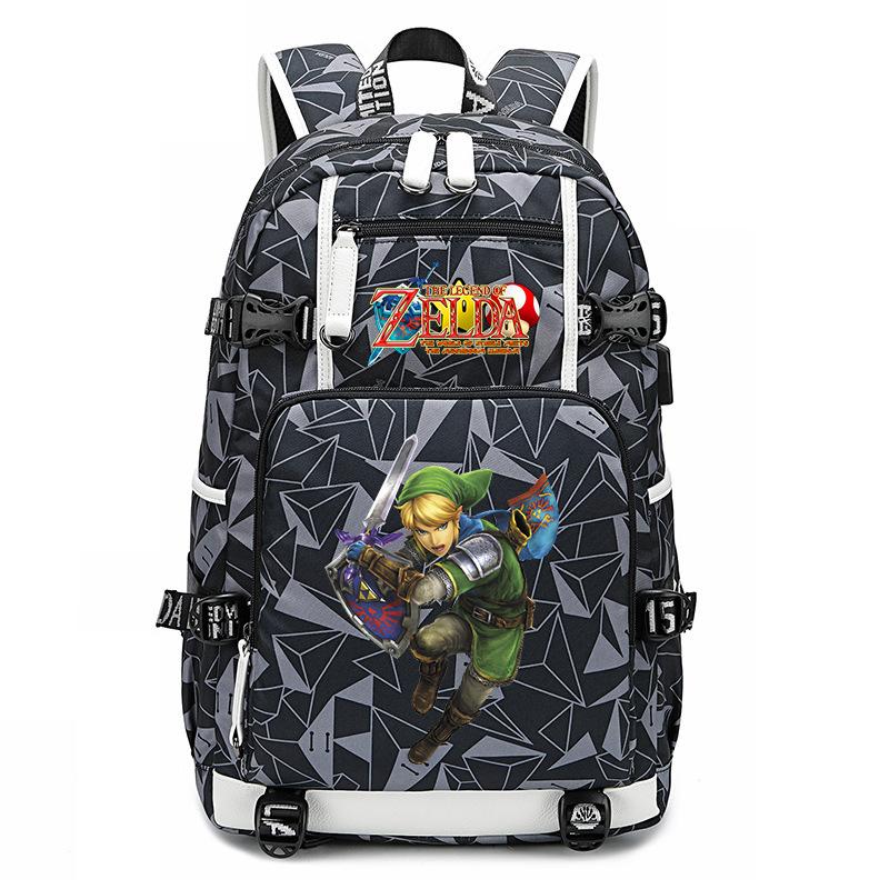 Zelda Zelda Peripheral Printed Backpack Outdoor Usb Port Large Capacity Travel Backpack