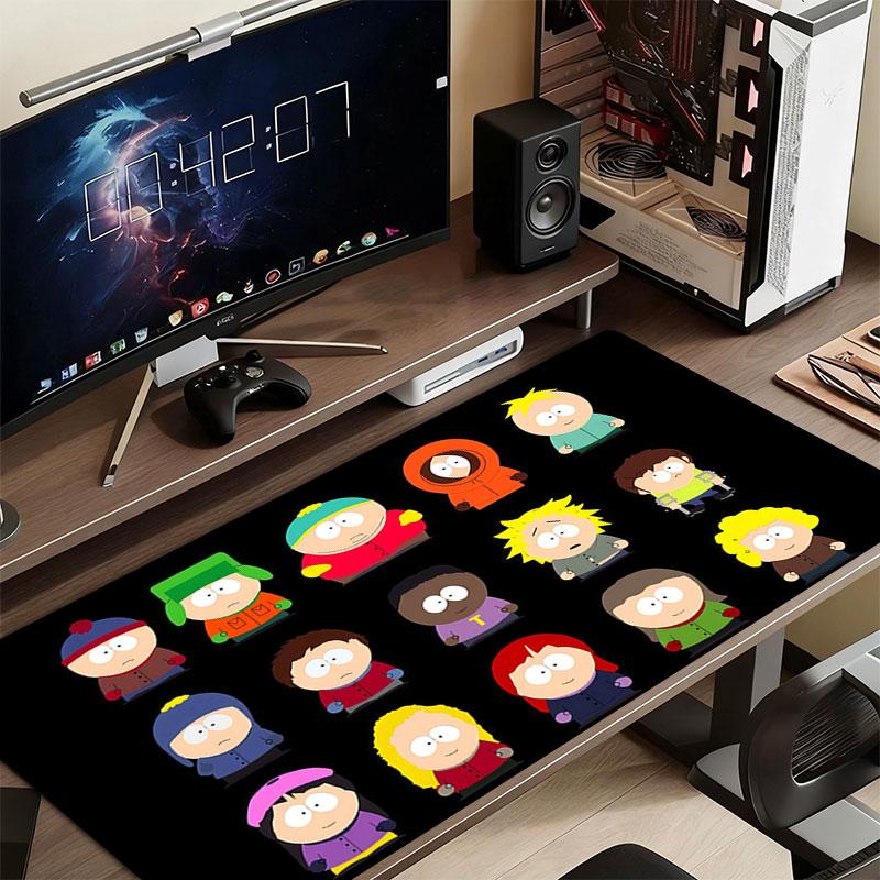 South Park Art Mouse Pad, Large Gaming Desk Mat, Non-slip XXL Mousepad for Laptop & Tablet, Mini PC Playmat with Stitched Edges