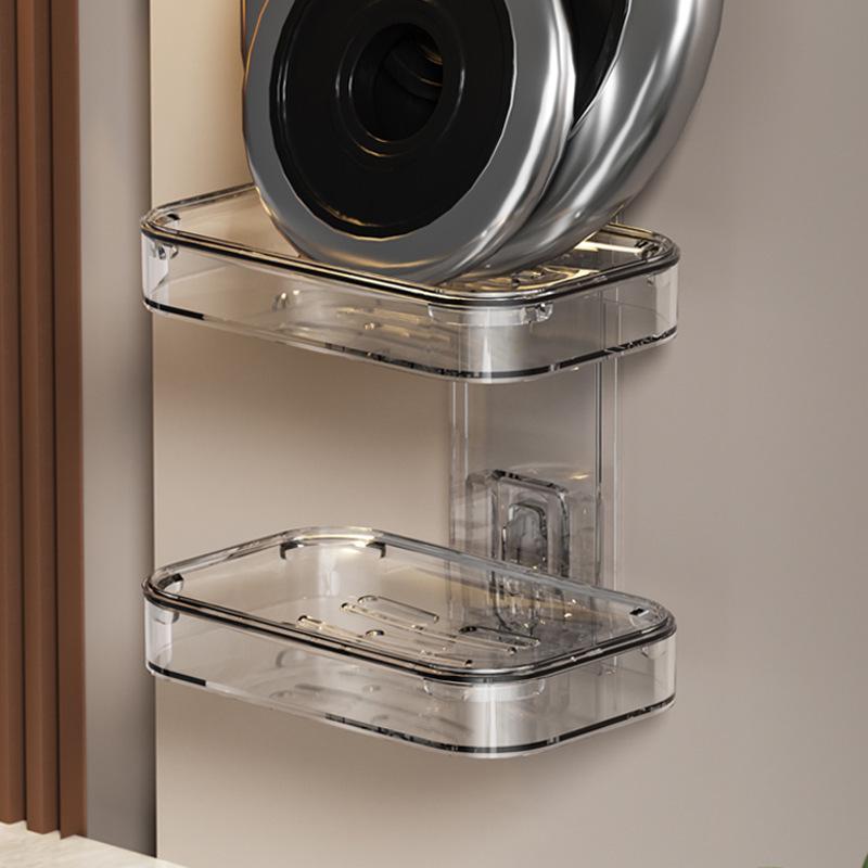 Portable Dustproof & Waterproof Soap Dish with Draining Lid for Bathroom or Travel