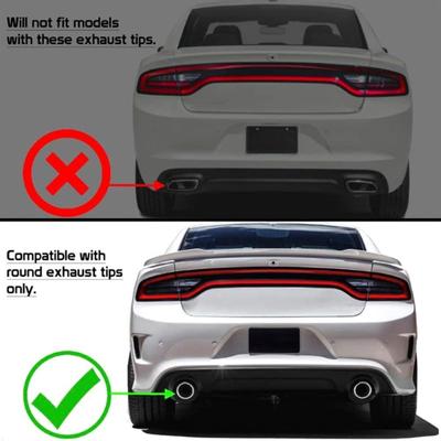 Rear Diffuser Compatible with 20152025 Dodge Charger SRT V3 Style Unpainted Black PP Splitter Bumper Lip Spoiler for Enhanced A
