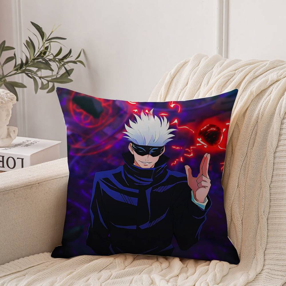 J-Jujutsu Kaisen Gojo Satoru Pillow Case Home Decor Throw For Sofa Bed Car Room Decor Gift Idea