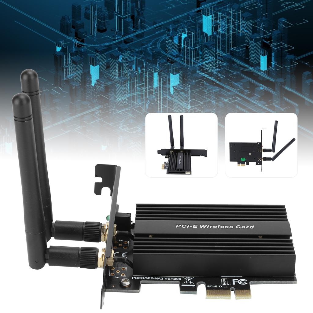 PCI Express WiFi 6 Adapter 3000Mbps for Intel AX200 Pro 802.11ax 2.4G 5Ghz for Bluetooth5.0Black