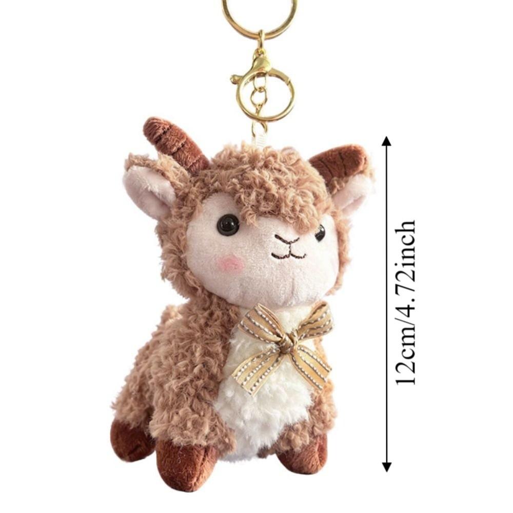 Bare-faced Sheep Xinjiang Baby Lamb Doll PP Cotton Sheep Keychain Phone Accessories