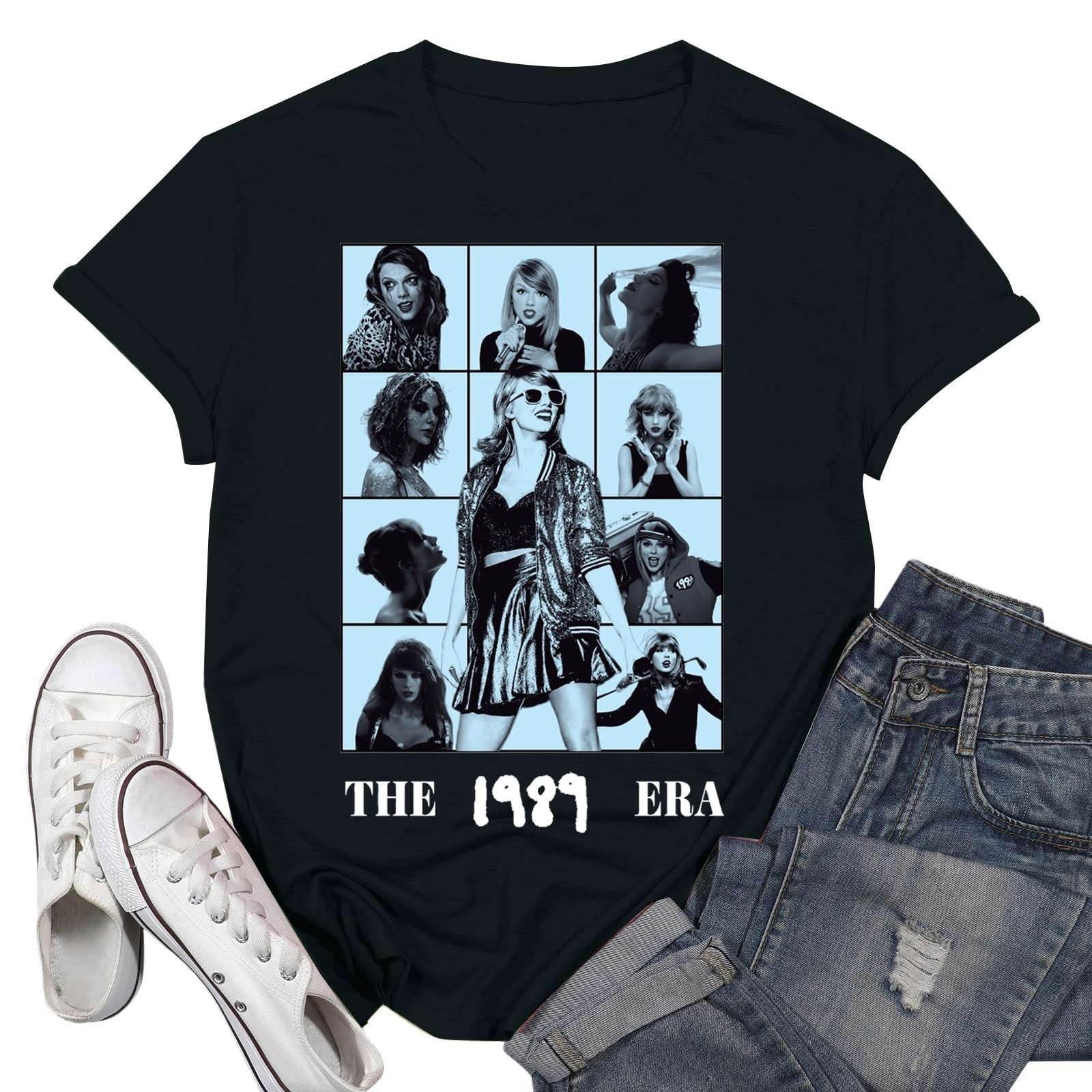 Women s Fashion Casual Round Neck Short Sleeve T-Shirt Letter Printed Top S