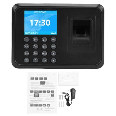 Mitarbeiter Zeiterfassung 2 in 1 Fingerabdruck Passwort In Out Maschine Anwesenheitsstempel Recorder Tracker für Kleinunternehmen US