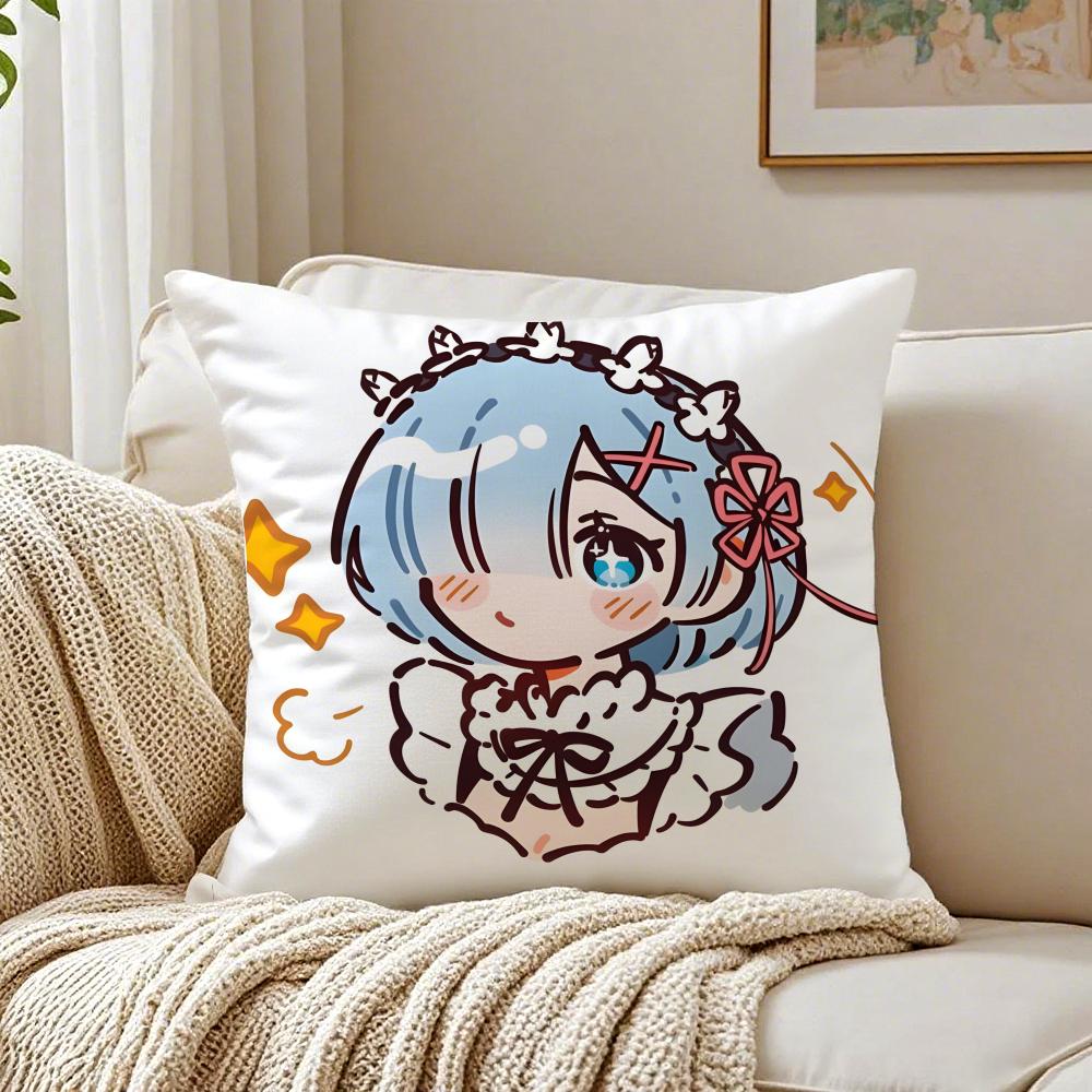 anime character loyal RRe ZZero Cushion Cover Pillowcase Antidustmite living Room Sofa Decor Cushion Room