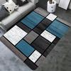 1pcs Thick Blue-white-gray Plaid Pattern Mat, Living Room Bedroom Mat, Kitchen Corridor Bathroom Laundry Machine Washable Absorbent Mat
